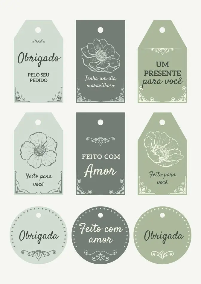 Etiquetas para baixar e imprimir