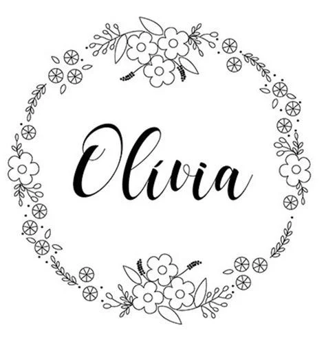 Molde de bordado com nome personalizado para bordar