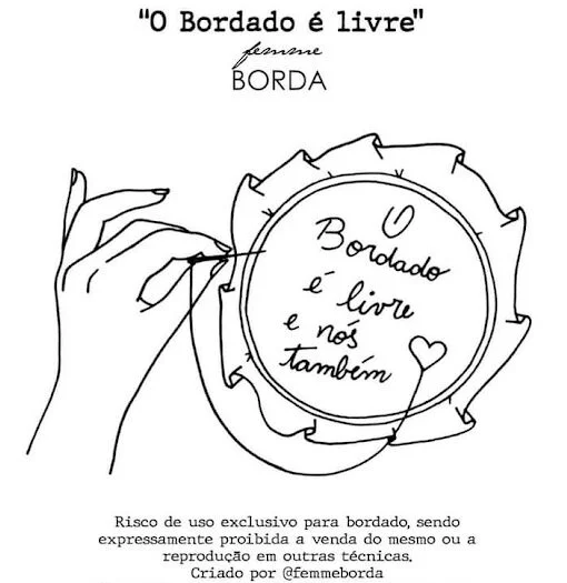 Riscos de bordados frase