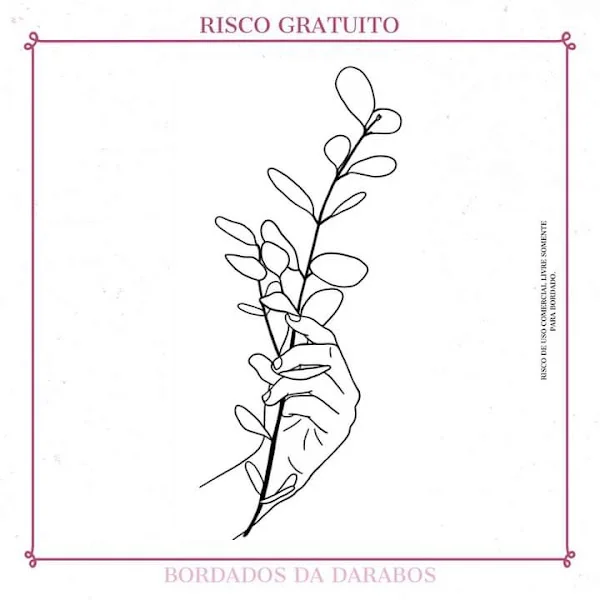 Bastidor bordado, com bordado a mão