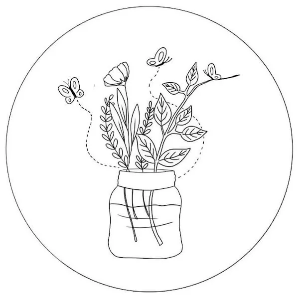 Bastidor bordado, com bordado a mão