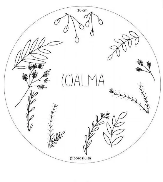 Bastidor bordado, com bordado a mão