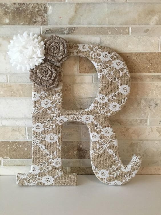 LETRAS DECORATIVAS - FAÇA VOCÊ MESMO 16 Letras decorativas