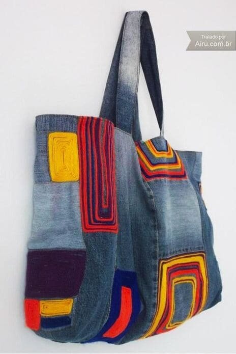 BOLSA DE TECIDO COM RETALHOS 15 Bolsa de tecido