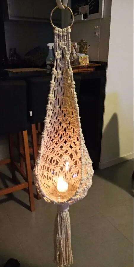 Decoração de sala pequena com macrame